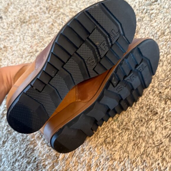 Sorel Evie Wedge Ankle Boots in Cognac Tan - Picture 2 of 6